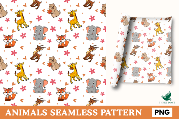 Animal Seamless Pattern - 021: A Versatile Digital Resource for Creative Projects