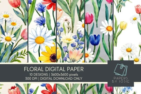 Botanical Floral Digital Paper: Elevate Your Creative Projects
