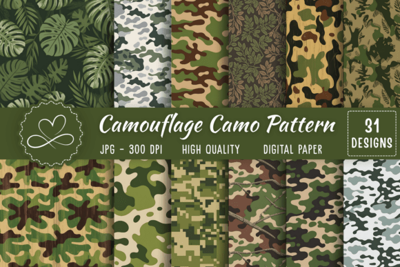 Camouflage Camo Digital Paper