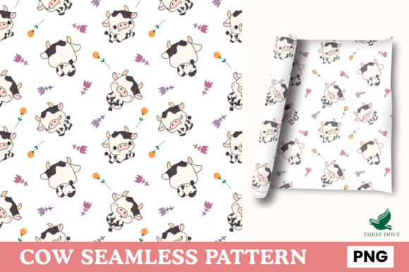 Cow Seamless Pattern - 03: A Versatile Digital Resource for Creative Projects