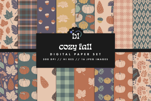 Cozy Fall Digital Paper for Creative Projects