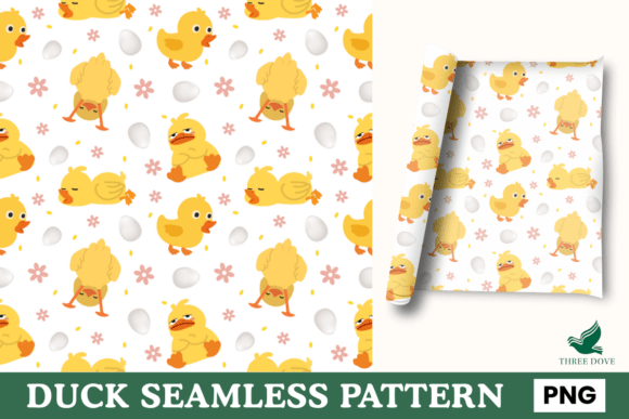 Duck Seamless Pattern - 04: A Premium Digital Design Asset