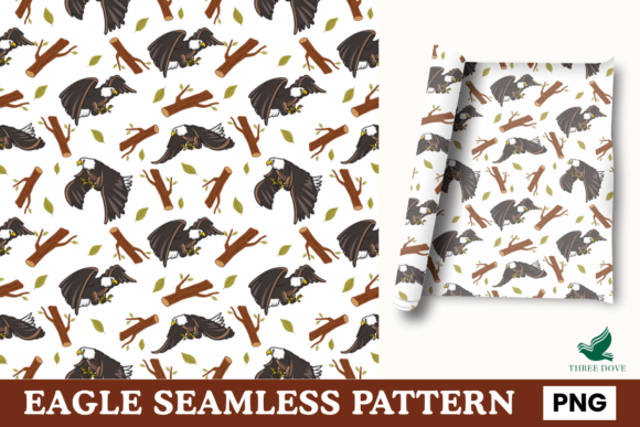 Eagle Seamless Pattern - 04: A Versatile Digital Design for Creative Projects