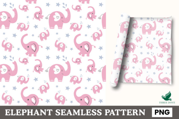 Elephant Seamless Pattern - 04: A Versatile Digital Design for Creative Projects