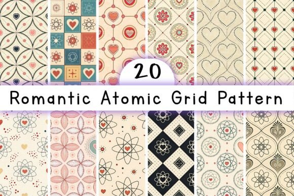 Exploring the Romantic Atomic Grid Pattern: A Versatile Design for Creative Projects