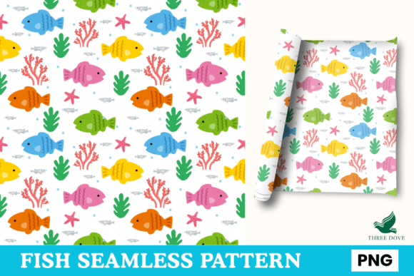Fish Seamless Pattern - 03: A Premium Digital Paper for Creative Projects