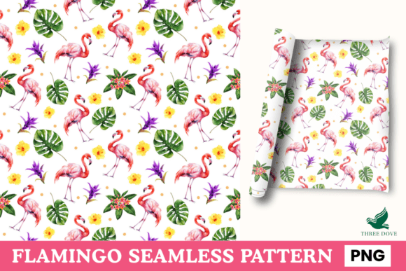 Flamingo Seamless Pattern - 07: A Premium Digital Design for Creative Projects