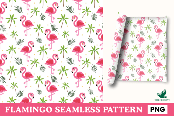Flamingo Seamless Pattern - 11: A Premium Digital Design for Creative Projects