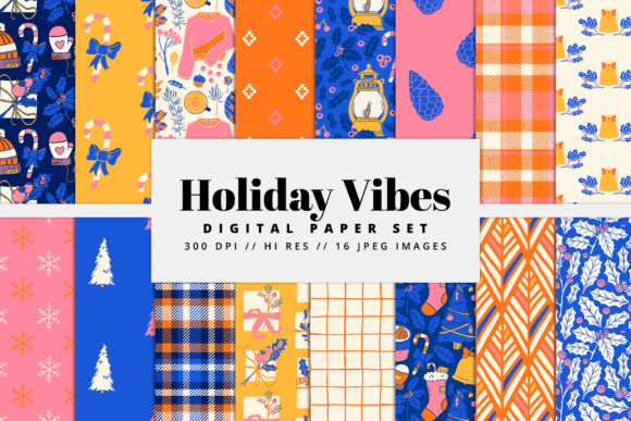 Holiday Vibes Digital Paper: Creative Texture for Your Projects