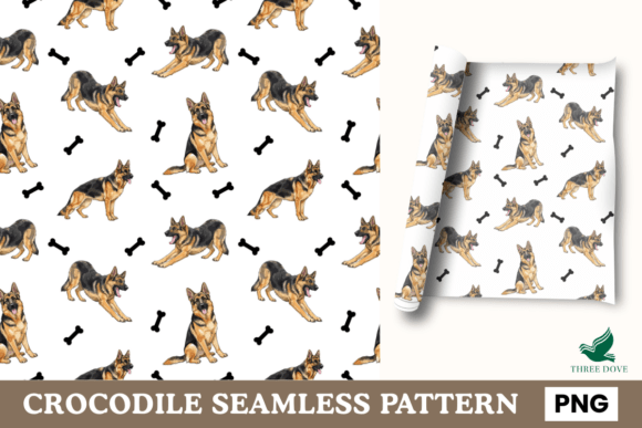 Modern Design with Dog Seamless Pattern - 02