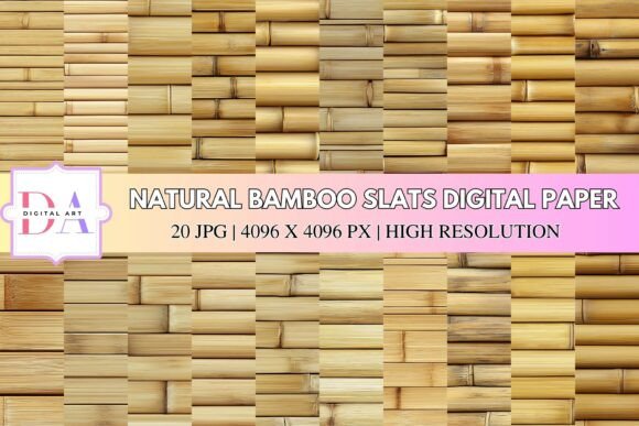 Natural Bamboo Slats Digital Paper: A Versatile Tool for Organic Design Projects