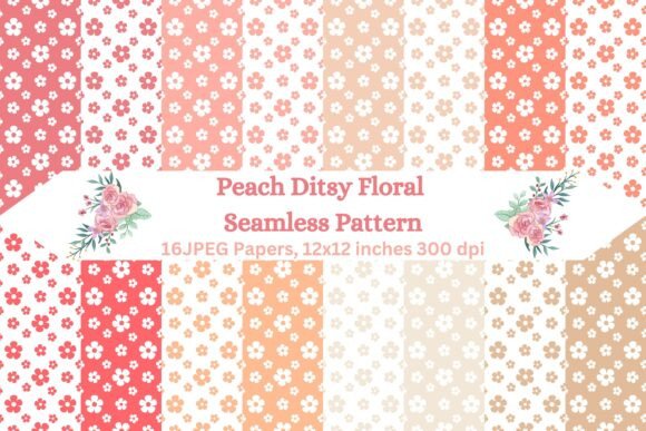 Peach Ditsy Floral Seamless Pattern – A Delicate Design Solution for Creative Projects