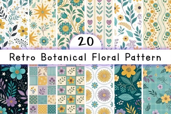 Retro Botanical Floral Pattern: A Timeless Design for Modern Creativity