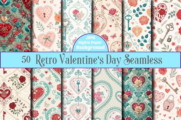 Retro Valentine’s Day Seamless Papers: A Creative Tool for Digital and Print Projects