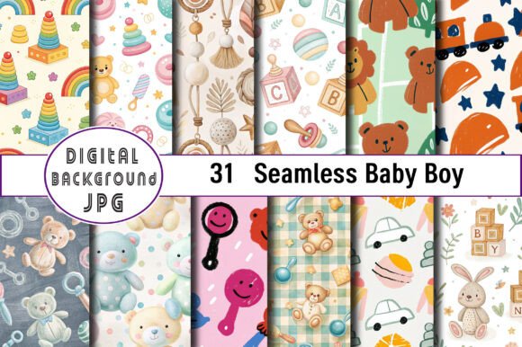 Seamless Baby Boy Pattern: A Versatile Resource for Creative Projects