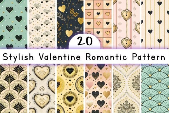 Stylish Valentine Romantic Pattern: A Creative Tool for Love-Themed Projects