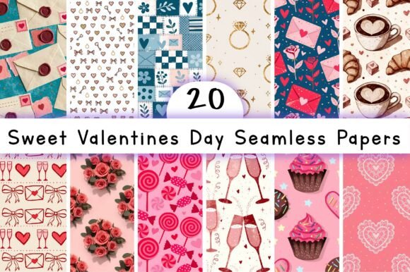 Sweet Valentine's Day Seamless Papers