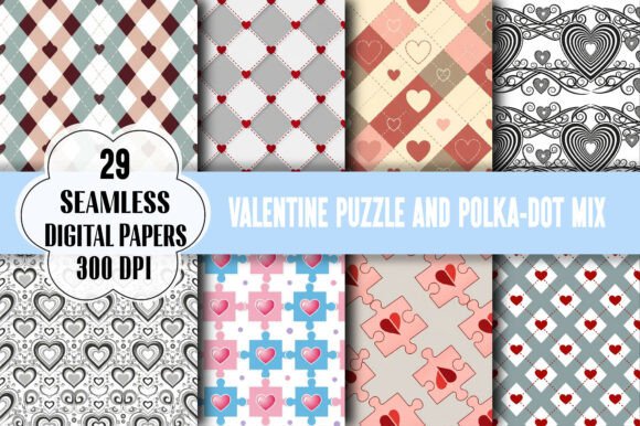 Valentine Puzzle and Polka-Dot Mix