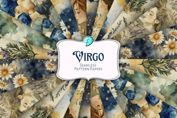 Virgo Seamless Pattern Papers: A Versatile Resource for Creative and Commercial Projects